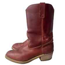 Vintage cowboy boot and shoe union made brown leather size 8 picture