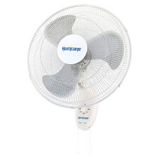 Hurricane Supreme 18 Inch 90 Degree Oscillating 3 Speed Wall Mounted Fan, White picture