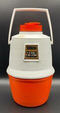 Vintage Poloron P19 Vacucel Insulated Orange 1/2 Gallon Water Jug Canister USA picture