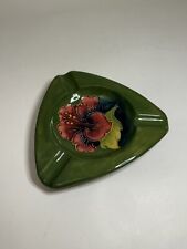 Stunning Moorcroft Hibiscus Pattern Triangular Ashtray. Made in England picture