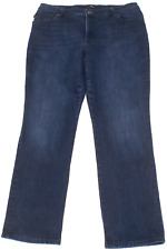 Lee Womens Relaxed Fit Straight Leg Stretch Blue Jeans Size 18 Long (38X32) picture
