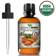 SWEET ALMOND OIL USDA CERTIFIED ORGANIC CARRIER COLD PRESSED UNREFINED 4OZ picture