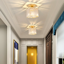 1/2pc Square Crystal Ceiling Light Flush Mount Mini Kitchen Hallway Lamp Fixture picture