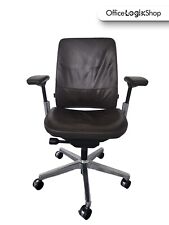 Steelcase Amia (Leap V2) Task Chair - Fully Adjustable - Brown Stitched Leather picture