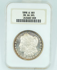 1898-O NGC MS64DPL Morgan Silver Dollar Old Holder picture
