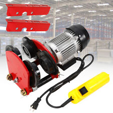 2200lbs Overhead Electric Hoist Crane Lift Garage Winch with Remote I-beam 110V  picture