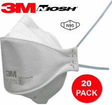 3M N95 Aura 9205+ NIOSH Approved Particulate Respirator Mask Pack of 20 EXP 2025 picture