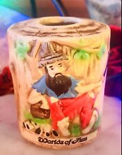 Fun Spirited Vintage 1975 Worlds of Fun Bohemian Hand Painted Hobo Toothpick Jar picture