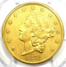 1874-CC Liberty Gold Double Eagle $20 Carson City Coin. Certified PCGS AU Detail picture