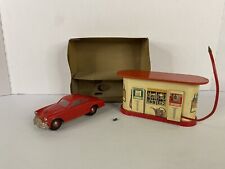 Vintage Distler Electric Filling Gas Station And Metal Car Made In Germany Marx picture