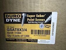 (1000-Pk) Duro Dyne Super Saber Screws # 8 x 3/4
