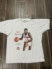 Vintage NBA Detroit Pistons Isiah Thomas Single Stitch Shirt Size Large picture