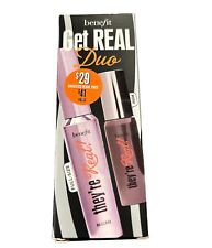 Benefit Cosmetics Get Real Duo Full & Mini Size 36 Hour Mascara Jet Black NEW picture