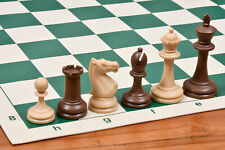 The Blitz Plastic Chess Pieces Dyed in Sandalwood and Chocolate Brown- 3.8