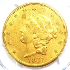 1874-CC Liberty Gold Double Eagle $20 Coin - PCGS Uncirculated Detail (UNC MS) picture
