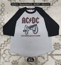 Vintage 2003 acdc ac/dc  shirt for those about to rock XL 3/4 sleeve Baseball T picture