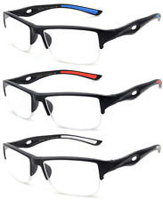 Reading Glasses Men Classic Half Rimmed Sporty Look Reader Quality Rectangular picture