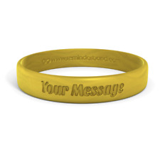 Classic Custom Debossed Silicone Wristbands - Personalized Rubber Bracelets picture