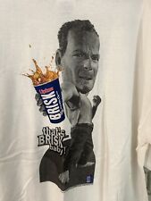 Vintage Bruce Willis Die Hard Promo T-Shirt Lipton Brisk Iced Tea Size XL NOS picture