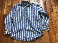 Vintage J.Crew Striped Button Down Shirt Men Size M 90s Y2K Made In USA picture
