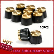 10pcs Guitar Amplifier Knobs With Gold Cap Push on fits Marshall Black NEW picture