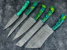 Massive  HAND FORGED DAMASCUS STEEL Professional CHEF KNIFE Kitchen Chef Set W/S picture