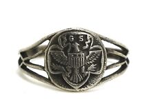 Vintage OB Ostby Barton Sterling Silver Girl Scout Ring, Size 7 1/4 picture