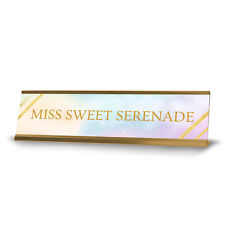 Miss Sweet Serenade Gold Frame Desk Sign (2x8