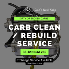 88-07 08-12 Kawasaki Ninja 250 Carb Clean & Rebuild Service Or Exchange EX250R picture