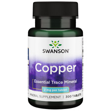 Swanson Copper Essential Trace Mineral, Organ & Tissue Health, 2 mg (300 Tabs) picture