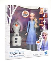 Disney Frozen II Talk & Glow Olaf & Elsa Figurines Dolls by Hasbro picture
