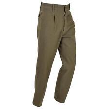 Original Italian army wool uniform olive pants dress formal vintage trousers picture