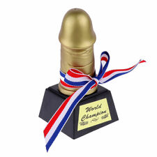 Creative Novelty Golden Penis Shape Trophy Stage Party Funny Prize Prop Gift 1Pc picture