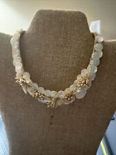 RARE Victorian Art Deco Mother Of Pearl Carved Necklace 13 Inches Beautiful picture