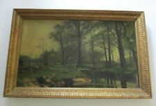 LARGE ANTIQUE 19TH - 20TH CENTURY MASTERFUL LANDSCAPE PAINTING IMPRESSIONIST OLD picture