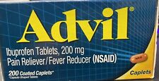 ADVIL Ibuprofen 200 mg Pain Reliever - 200 Coated Caplets; Exp 08/24+ (A6) picture