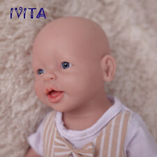 IVITA 15'' Reborn Baby BOY Doll Newborn Lifelike Baby Platinum Silicone Dolls picture