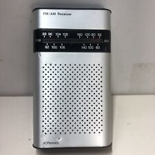 Vintage JC Penney680-1395 FM/AM Pocket Radio  9 Volt Power-Hard To Find (tested) picture