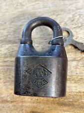 Vintage Antique Old Russell & Erwin Padlock Lock With Key picture