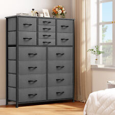 TAUS 16 Drawer Dresser Tall Fabric Dresser Large Chest of Drawers Storage Closet picture