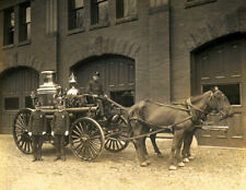1915 Leominster MA Fire Department Firefighter Old Photo 8.5
