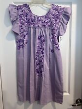 NWT Margarita Mercantile Sara Purple Embroidered Dress Size S/M Bohemian picture
