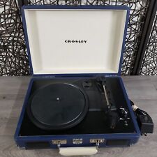 Crosley Portable Turntable Model CR8005A-BL 33 45 78 RPM BLUE TESTED W/ AC CORD picture