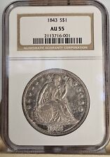 1843 Seated Liberty Dollar NGC AU55     picture