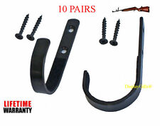 10 SETS (20 Hooks) Wall Mount Gun Rack Hooks Shotgun Bow Rifle Hangers picture
