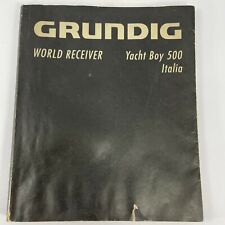 Grundig World Receiver Yacht Boy 500 Instruction Manual US & Italia book picture