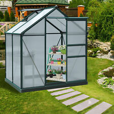 Outsunny Aluminum Polycarbonate Portable Walk-In Garden Greenhouse picture