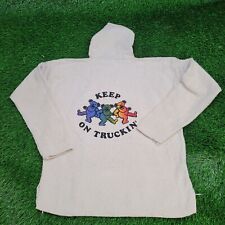 Vintage 90s Grateful-Dead Parody Colorful Dancing Bear Twill Hooded Jacket XL picture