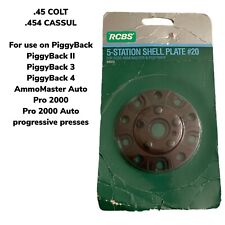 RCBS 5 Station Shell Plate #20 45 Colt 454 Cassul Piggyback Ammomaster Pro 2000 picture