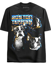 Epic Boston Terrier Retro 80s 90s Bootleg Tee Heavy Metal Tshirt for Men & Women picture